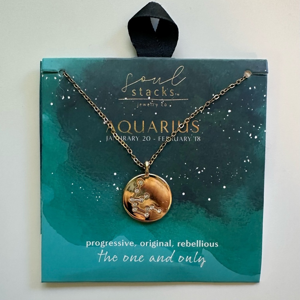 Aquarius constellation necklace- Soul Stacks Co.